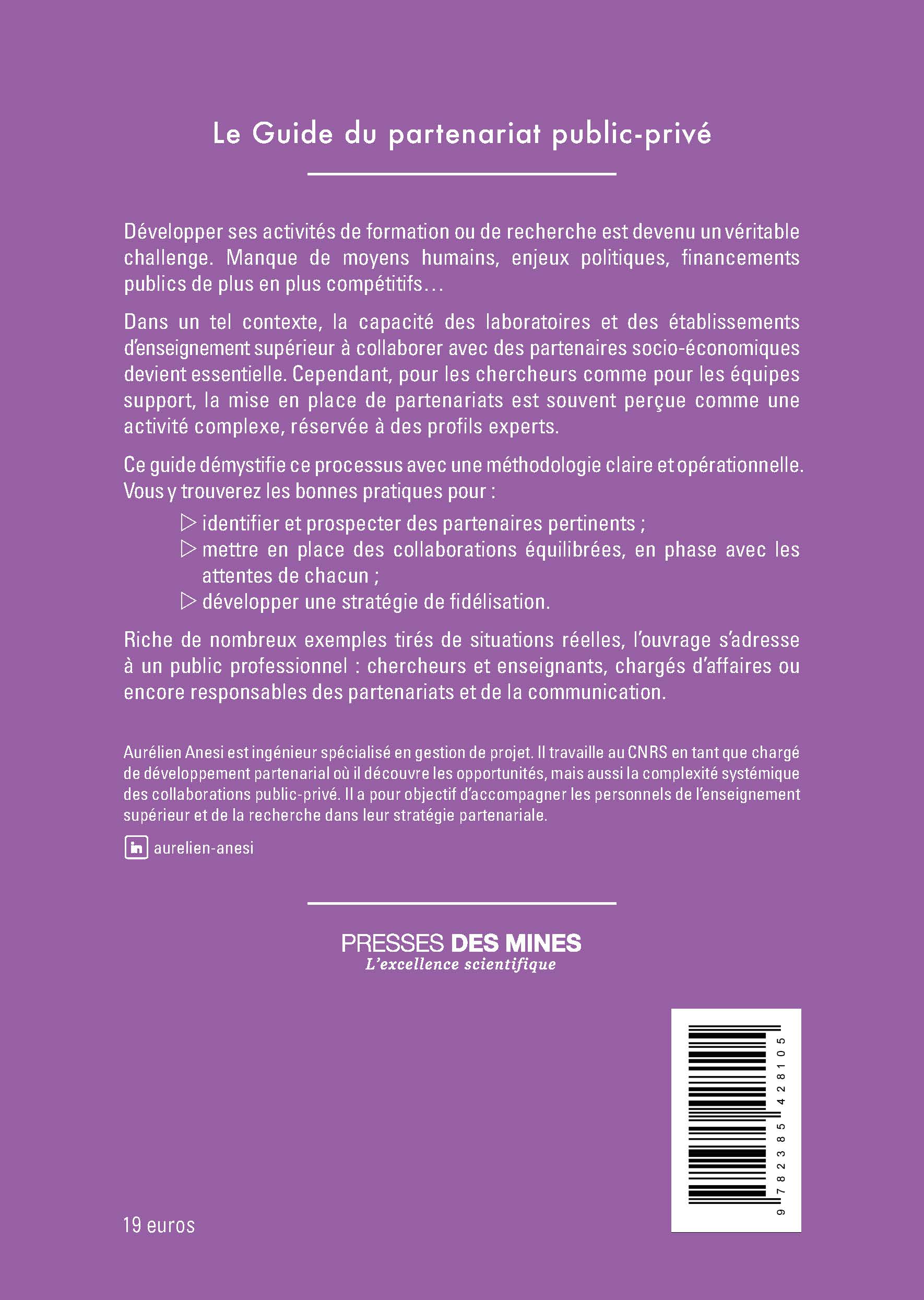 4e de couverture du livre Le Guide du partenariat public-privé