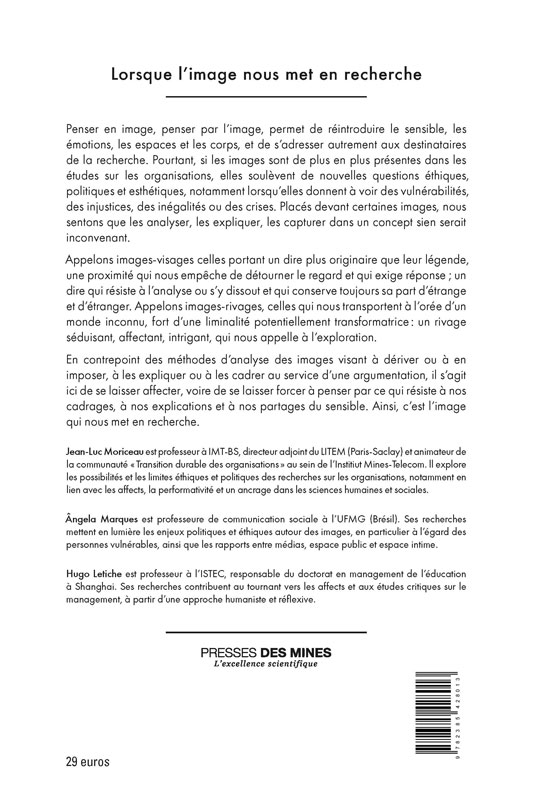 4e de couverture du livre Lorsque l'image nous met en recherche publié aux Presses des Mines