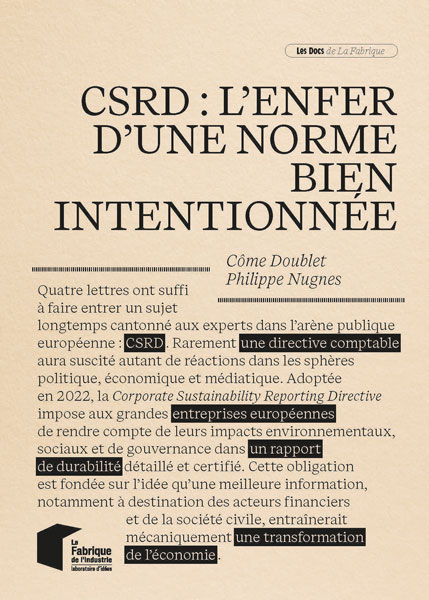 Couverture du livre CSRD : l'enfer d'une norme bien intentionnée